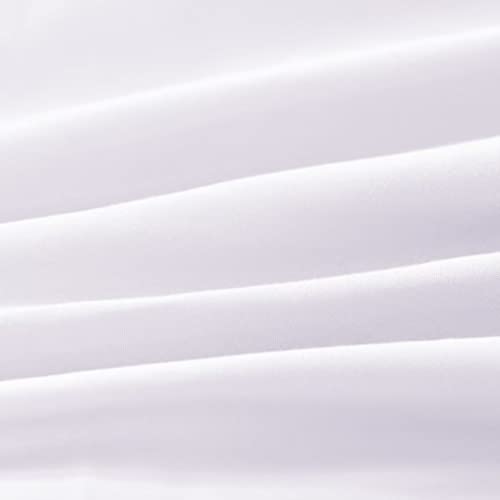 Shatex White Comforter Queen Size- 3 Piece Ruffled Comforter Bedding Set All Season Bedding Comforter Set,Ultra Soft Polyester Bedding Comforters- White With Ruffles #TOP4