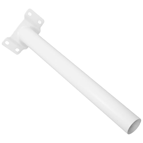 Veemoon Soporte para Farola Solar Blanco 48X48 CM Brazo Integrado, Montaje en Poste para Luces Solares de Calle y Jardines, Adecuado para Iluminación Pública y Residencial