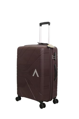 Image of VIP Aristocrat Trolley Bag 65 cm, Hardside PP Shell, Dual Wheels, Multi-Stage System, 10-Number Zipper, 7-Year Warranty (Brown, Medium)