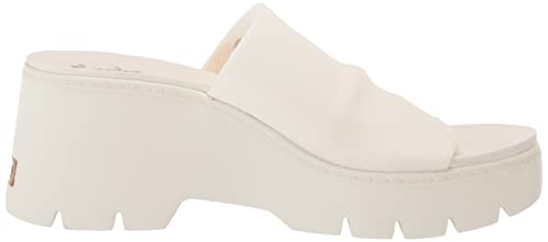 Dr. Scholl's Shoes Women's Check Doubts Slide Sandal, White Fabric, 7 #TOP5