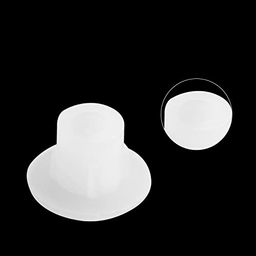 Image of MroMax 100Pcs Screw Cap Cover 3 /16inch Bottom Dia Fit for 4.5-5mm Diameter Hole Plastic Tube Cover Shelf Peg Hole Plugs for Cupboard Bookshelf Shelf Closet Cabinet Bracket Furniture Transparent White