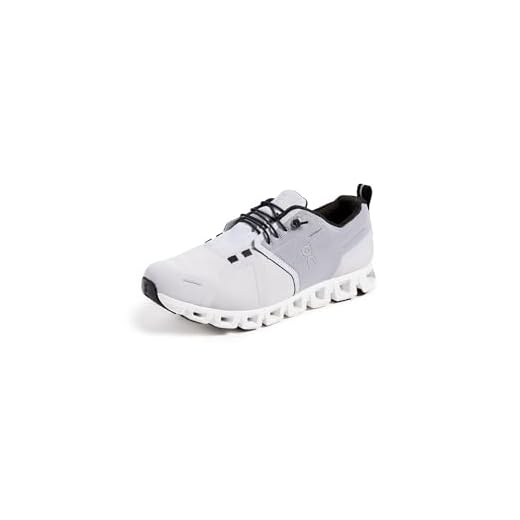 ON Women's Cloud 5 Waterproof Sneakers, Glacier | White, 7 Medium US