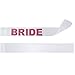 Sparkle and Bash Blank White Satin Sashes - Pack of 24 4 x 33 in - Pageants & Blank Bachelorette Sashes