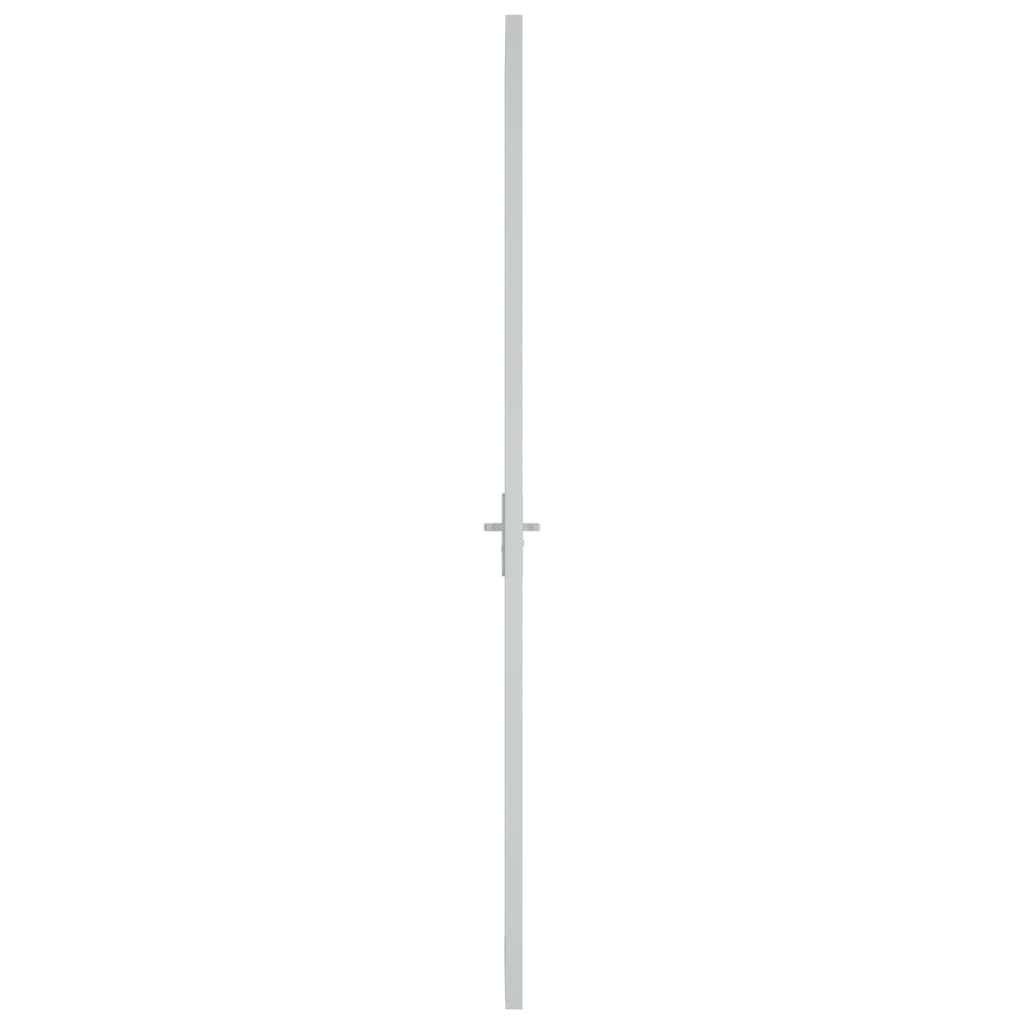 vidaXL Innentür Modernes Design Glastür Komplettset Zimmertür Tür Drehtür Wohnungstür mit Montagezubehör 76x201,5cm Weiß Mattglas Aluminium