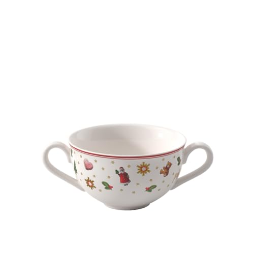 Villeroy & Boch - Toy's Delight tazón sopero 250 ml colorido, apta para microondas, vajilla navideña, platos navideños, cuenco, tazón con asa, porcelana premium