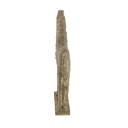 Escultura decorativa de caballo polystone 12" x 3" x 19" beige miniatura 4