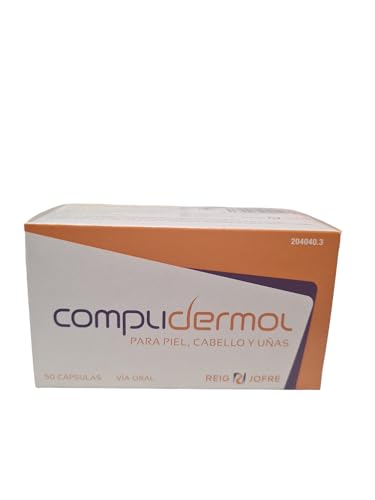 REIG JOFRE Complidermol Cabello y Uñas fuertes,[Anticaida] [Refuerza tu cabello] [Vitamínas y Aminoácidos] [Vigor y Crecimiento] 50 cápsulas