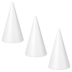 TOYANDONA 2 Stuks Foam Kegels Wit Durafoam Kegel Voor Diy Thuis Craft Project Kerstboom Tafel Middelpunt Wit Kegels Voor…