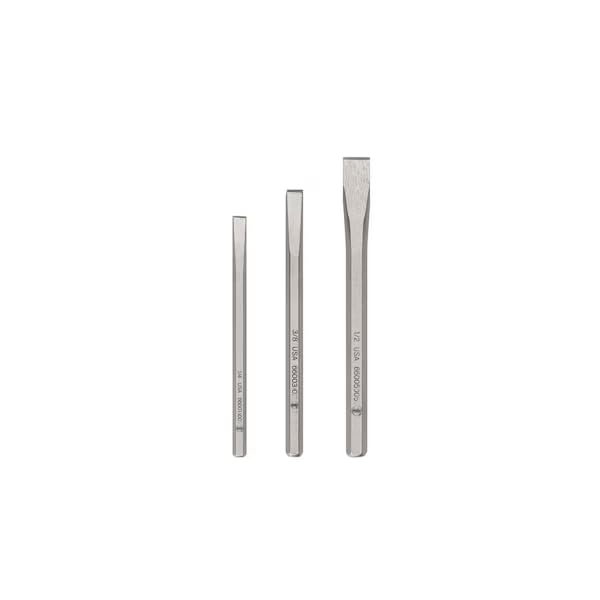 Cold Chisel Set, 3-Piece (1/4, 3/8, 1/2 in.), Mfr: PNC91002-A
