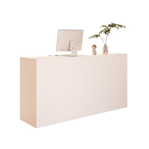 Moderne receptie balie met afsluitbare laden stijlvolle winkel toonbank voor kassa in kantoor schoonheidssalon of lobby houten computerbureau 71x40x60x100cm