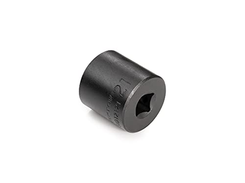 Image of TEKTON 3 /8 Inch Drive x 21 mm Shallow 6-Point Impact Socket | SID12121