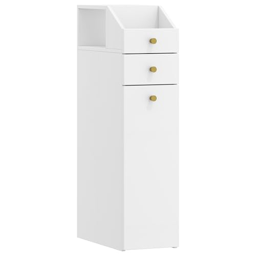 Armoire de bain étroite 40x20x80 à roulettes, Hzuaneri
