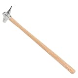 MUCKLILY Tragbarer Inspektionshammer 100g Mit Holzstiel Spitz Zulaufender Multifunktionshammer Für Eisenbahn Schiff Und Lokomotivreparatur Leichter Stahlhammer Für Außeneinsätze