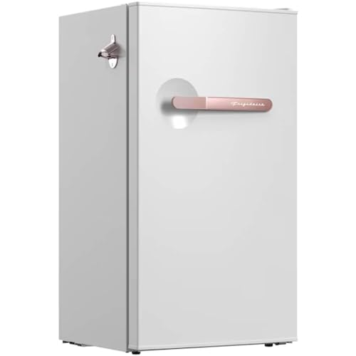Image of Frigidaire Refrigerator-Retro Mini Fridge Energy Saving-Adjustable Thermostat Control- Ideal for Dorm, Office, RV, Garage, Apartment 3.1 Cu Ft, SOFT ROSEGOLD