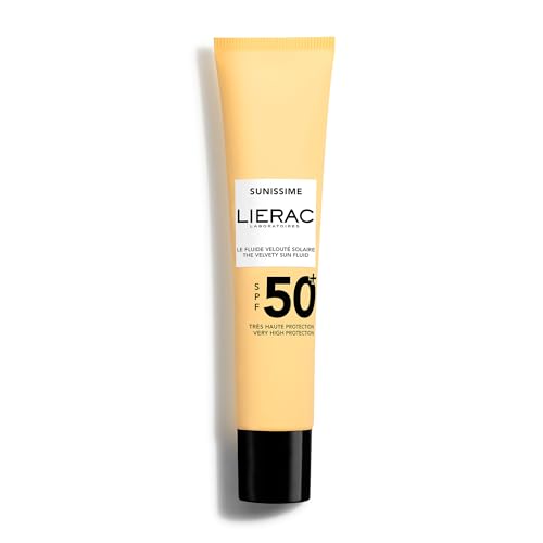 Lierac Sunissime - Fluido Solar Aterciopelado SPF50+ 40ml - Protección Muy Alta Antiedad Rostro - Todo Tipo de Pieles