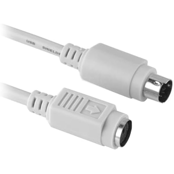 R48C PS/2 przedłużacz 5 m – wysokiej jakości kabel wtykowy do myszy i klawiatury, kabel przyłączeniowy PS/2 zapewnia optymalny zasięg i elastyczność