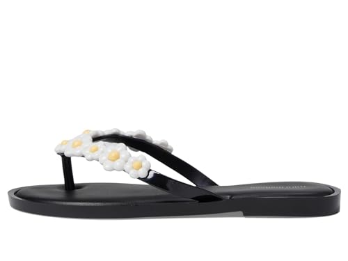 mini melissa Girl's Mini Flip-Flop Spring (Little Kid/Big Kid) Black/White 11 Little Kid M4