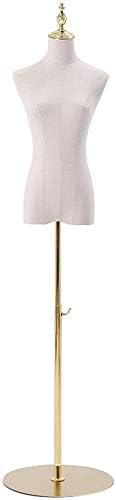 Mannequin Tailors Dummy Dressform Female Tailors Dummy Dressmakers Dummies Fashion Students Display Bust With Metal Base Height Adjustable Used For Clothing Display Stand,D,S