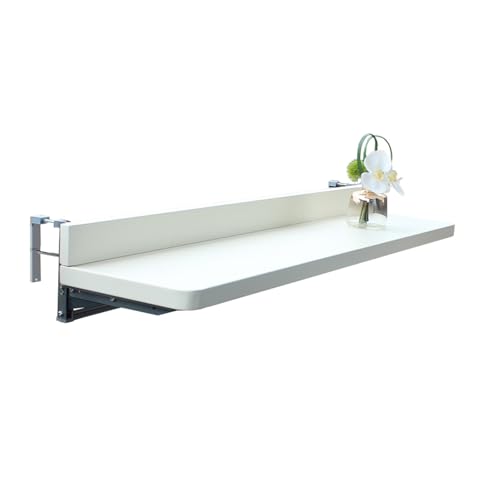 Mesa colgante ajustable de balcón de aluminio blanco y diseño plegable de 120cm 2