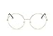 Produktbild siqiwl Lesebrille, Große runde Gläser transparente Frauen Brillenrahmen aus Metall klare Linsenrahmen Mode Brille Rahmen (Color : C3 Gold Clear, Size : +1.5)