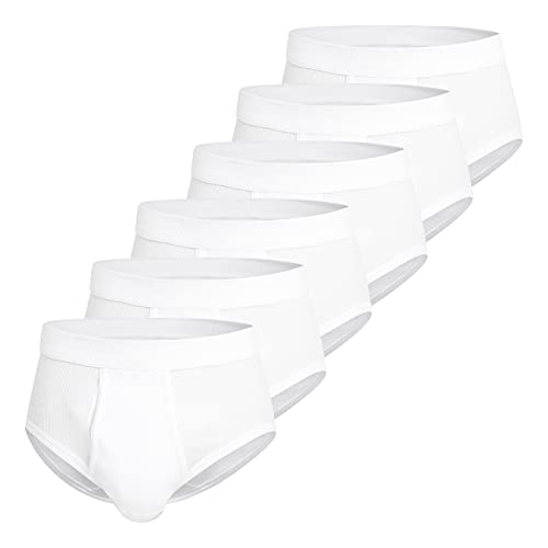 Götzburg 6er Pack Herren Classics Doppelripp Slips mit Eingriff und Weichbund aus 100% natürlicher Baumwolle 8 Cover