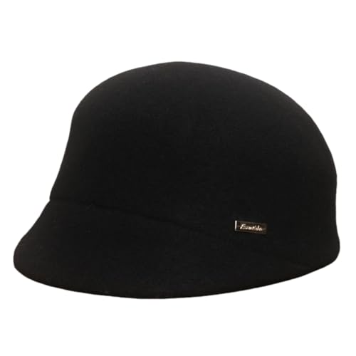 DMMWCX Hat Simple Wool Cycling Cap, Suitable for Women, Retro Baseball Cap for Autumn and Winter.-A1-M 56-58Cm