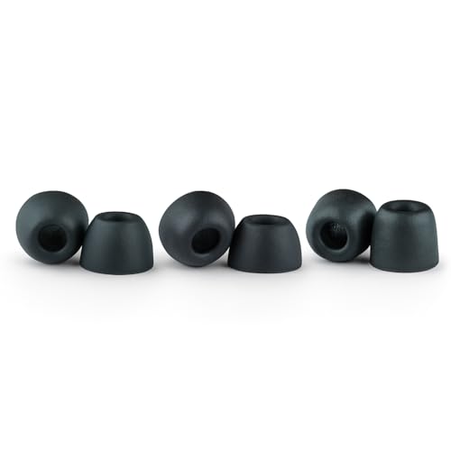 Image of Comply 400 Core Series | Memory Foam Replacement IEM Ear Tips for Campfire Audio, Sennheiser, & More | Superior Noise Isolation, Ultimate Comfort, Secure Fit | Variety, Black, Small (3 Pairs)