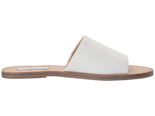 Steve Madden Steve Madden Women's Grace Slide Sandal, white, 6 M US