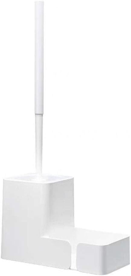 Brosse de toilette murale carrée bidet et WC en plastique blanc
