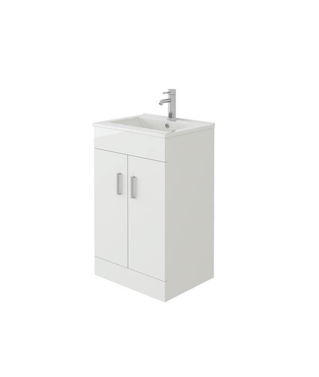 Buy VeeBath Sphinx High Gloss White Free Standing Basin Vanity