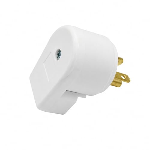 USA 3-Prong Male AC Plug, Right Angle ETL Nema 6-20P 3 Pole DIY Rewirable, 20A 250V USA 3Pin AC Connector, 8 Direction Rotatable (1, White) by foculus - Image 4