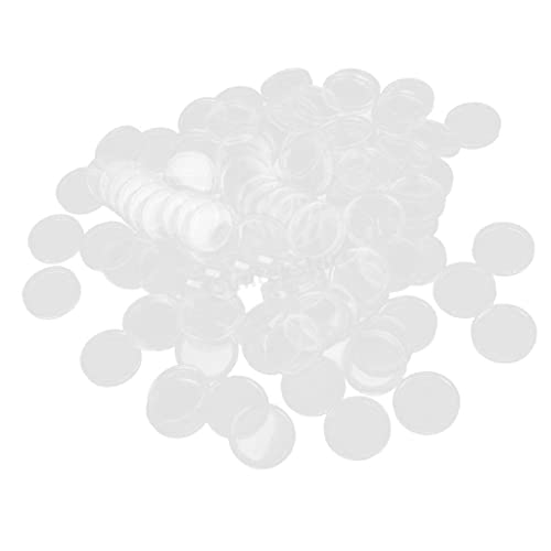100 cápsulas redondas transparentes para monedas 22mm miniatura 1