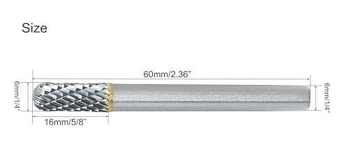 Lime rotative carbure tungstène 6mm haute résistance pour sculpture précise