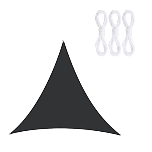 Impermeable Triángulo Shade Sail 3 m/4 m/5 m/6 m UV Block Outdoor Garden Awning with Free Ropes ideal para balcón y patio fiesta y pérgola (negro 2 x 2 x 2 m)