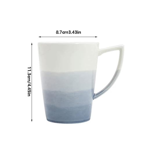 Tasse à café en céramique grand format anti-brûlure gris zen