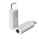 USB C to 3.5mm Headphone Jack Adapter, Audio to USB c Adapter,Type C to Aux Audio Dongle Compatible with iPhone 16 Pro Max 15 Pro Max, Samsung Galaxy S24 S23 S22, Pixel, iPad Pro, MacBook(1 Pack)