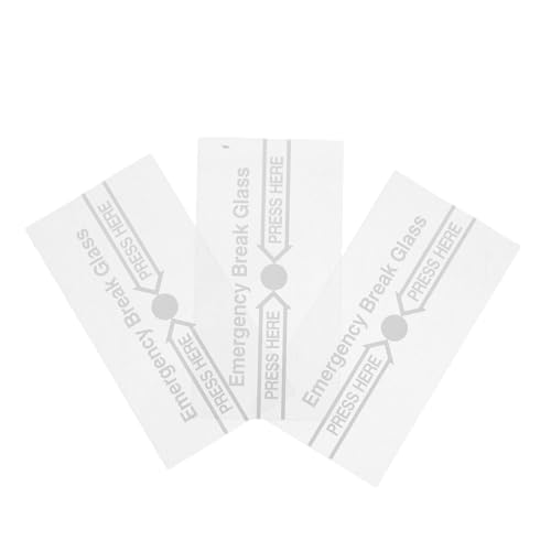 Angoily 3 Dispositifs De Sécurité Incendie en Verre Alarme Incendie Manuelle Couvercle De Sécurité Interrupteur De en Verre Brise-Vitre Alarme