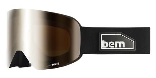 Bern B-1 Large Fit Snow Goggle for Men and Women - Snowboard Goggle with Magnetic Change Dual Zeiss - Sunny and Cloudy Lens with Bag - Black Ski Goggles - Magnetic Snowboard Goggles - Ski Goggle