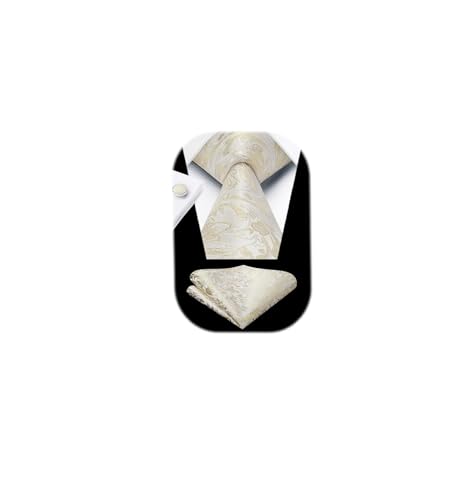 Image of Enlision Mens Ties Solid Color Satin Necktie Ties for men Handkerchief Cufflinks Pocket Squares for Wedding