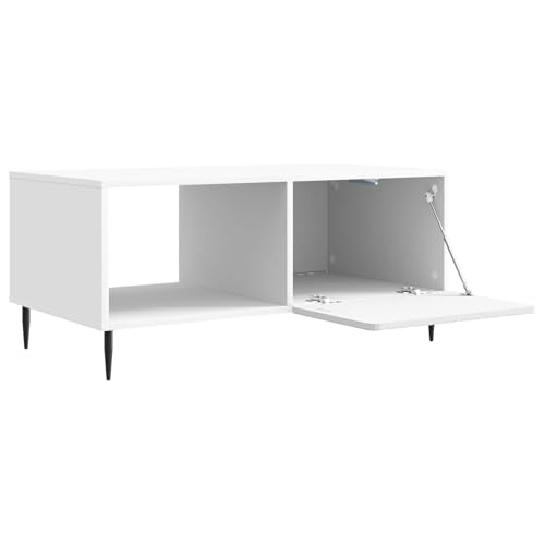 Table basse blanche avec rangement pour ranger vos télécommandes - 6