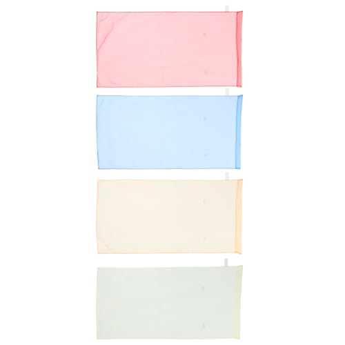 HEMOTON 4 Piezas Cortinas de Gasa de Colores para Dormitorio Infantil, Filtro de Luz Ligero, Hechas de Poliéster Elegantes para Cocina y Biblioteca