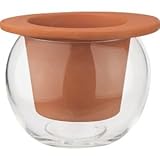 Terracotta & Glass Self-Watering Planter by Syndicate Sales, Inc.