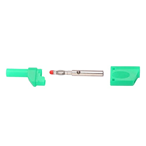 Marhynchus Conector de Enchufe de Plátano Duradero de 10 Piezas para Pruebas Electrónicas, Fácil de Ensamblar y Desmontar, para Aficionados Electrónicos de Bricolaje (GREEN)