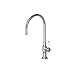 Jaclo 1071-WC-PSS 10" Swivel Spout Faucet with White Contemporary Ceramic Lever, Polished Stainless Steel