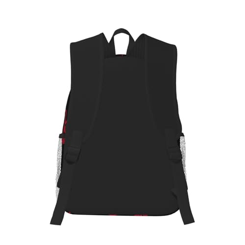 Sac à dos tête de mort rose décontracté avec revêtement imperméable durable