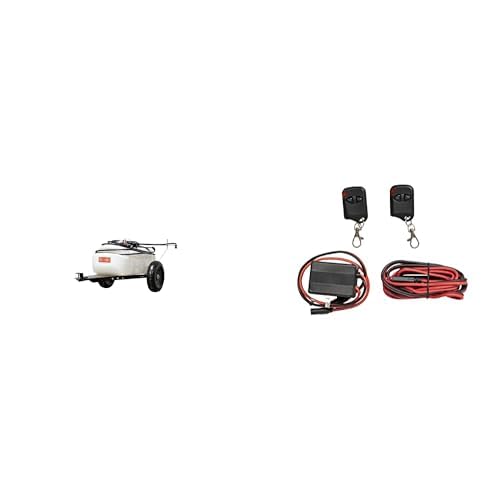 Bundle of Agri-Fab 45-0615 Tow-Behind Sprayer with Boom and Spray Wand 15 - Gallon Capacity, 1.6 GPM, 100 PSI Sprayer Pump + Agri-Fab 12V Wireless Remote Control Kit