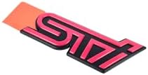Subaru Rear Trunk STi Badge Emblem Letter Mark Pink & Black 2005 Impreza WRX STi Genuine OEM