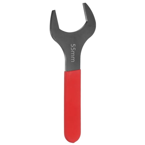 Image of sourcing map Single Open End Wrench 55mm Metric 15 Degree Offset Angle U-Shaped Open Ended Spanner Small Flat Head Blackening Wrench with Red Shank for Automotive Repair Furniture Assembly