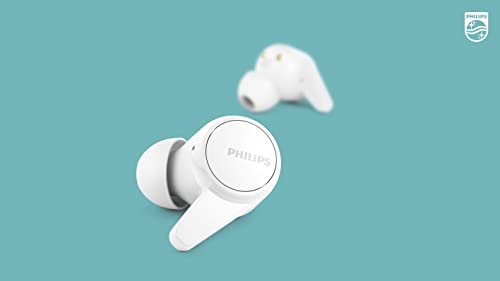 Image of PHILIPS T1207 True Wireless Headphones with Up to 18 Hours Playtime and IPX4 Water Resistance, White