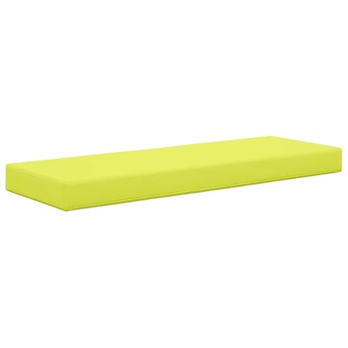 Coussin d'assise extérieur vert 111,5x40 cm en polyester antidérapant - 5